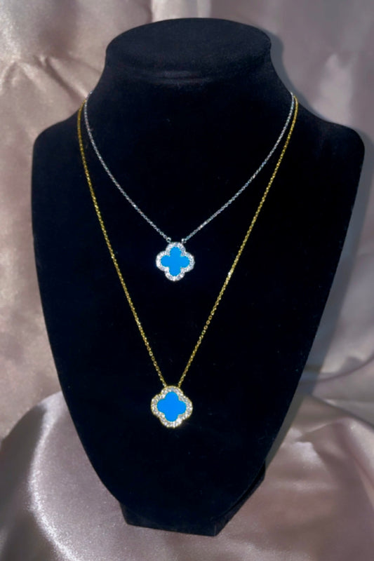 Turquoise Four-leaf Clover Necklace